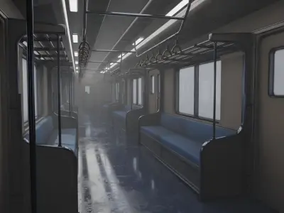 Japan Train Takyo metro subway 6000  Low-poly 3D model