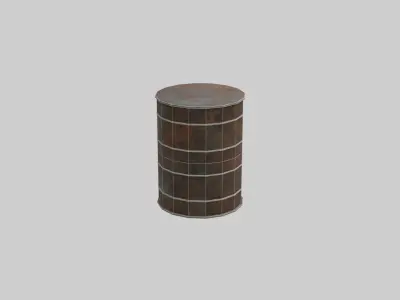 Rusted Barrel - Low Poly Low-poly 3D model