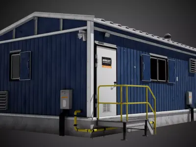 Construction Site Office Container Industrial Prop 3D model