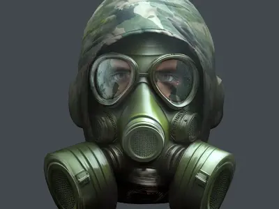 Helmet 3d model military combat Military Low-poly Low-poly 3D model shop