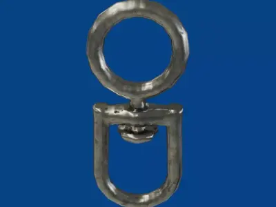 Destorcedor stainless steel ring pull Low-poly 3D model