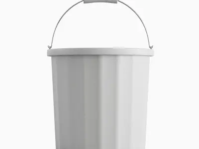 Industrial Plastic Bucket A 02 3D model