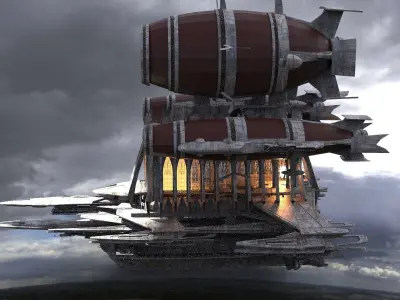 Grand Cathedral Ship 2 3D model 3D model