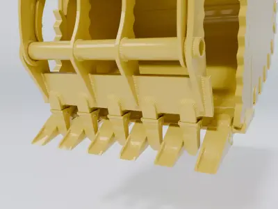 Excavator Bucket Rockland Krypto Klaw Bucket 3D model Low-poly 3D model