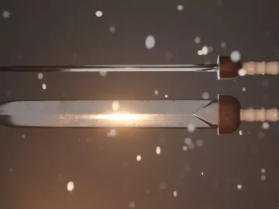 Medieval Roman gladius sword Low-poly 3D model