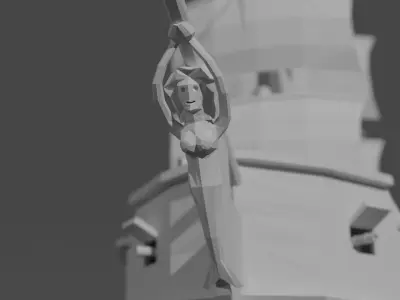 Pirate Ship Low Poly Low-poly 3D model