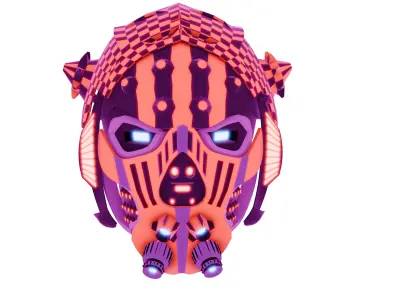 mask low polygon Free low-poly 3D model purchase