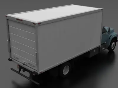 F-Series F-700 Box Truck 1995 Low-poly 3D model