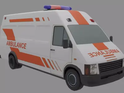 Ambulance  Low-poly 3D model by worktushar09