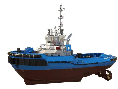 Tugboat  hquality 3D model