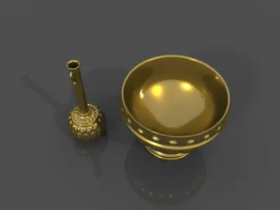 Ancient cups Low-poly 3D model
