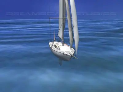 30 Foot Sailboat V00 3D model