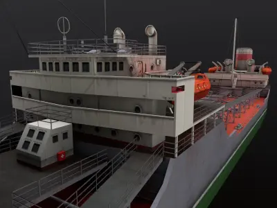 Kazbek Tanker Low-poly 3D model