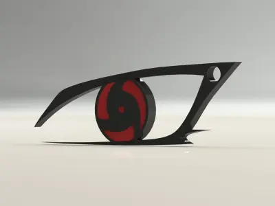 itachi sharingan keychain main part Free 3D print model