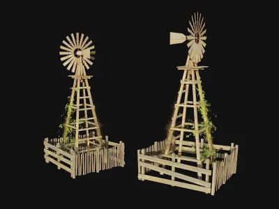 Farm Windmill Low-poly 3D model purchase