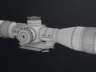 Gun Scope 3D Free low-poly 3D model
