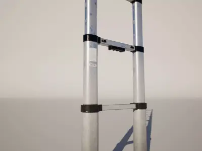 Industrial Extension Ladder Low-poly 3D model