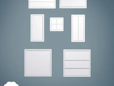 PBR 33 Wooden Crate Pack Low-poly 3D model