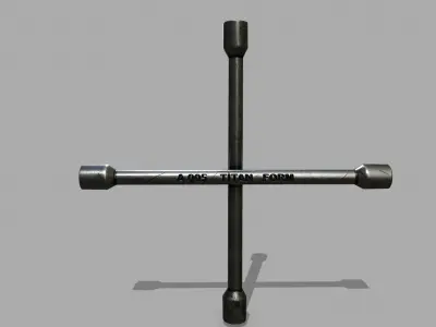 Lug Wrenc Low-poly 3D model