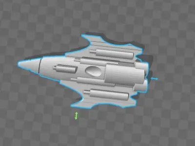 Fighter spaceship Free 3D print model