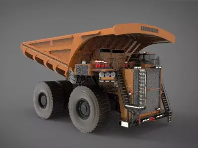 heavy mining truck 3D model