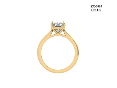 Cushion Bridal Ring 3D print model buy