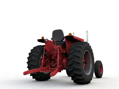 International Harvester 1468 Tractor 1972 3D model