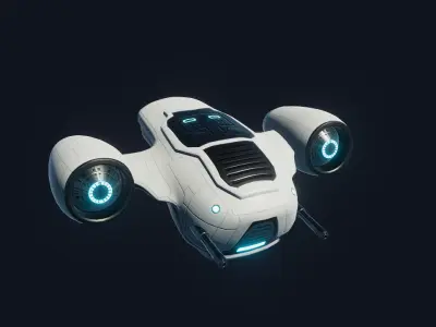 Sci Fi Robot Drone  Low-poly 3D model