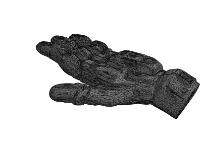 SciFi Cybernetic Robotic Hand Low-poly 3D model