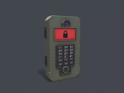 Security Keypad Low-poly PBR Low-poly 3D model