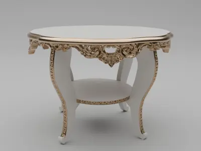Antique Table Low-poly 3D model