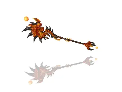 Infernal Scepter Low-poly 3D model