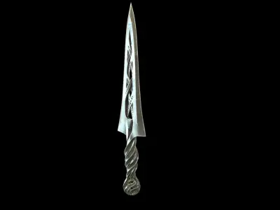 Dagger Low-poly lord of rings sword Low-poly 3D model