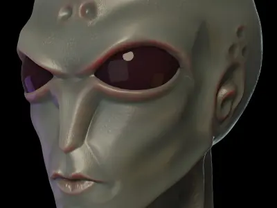 Extraterrestre bust of alien 3D print model