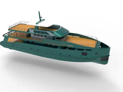 green yacht 3D model