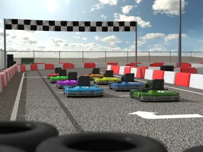 Go Kart Track Collection 3D model