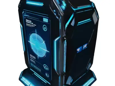 Futuristic Holographic Communicator 3D Model 3D model