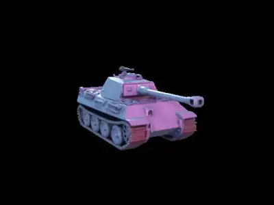 1958German Panther Tank 3D Model 3D print model