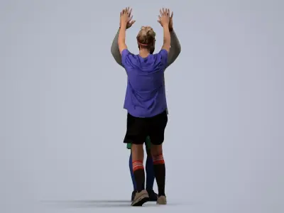 00485Elsje008 - Adult Caucasian woman exercising in summer 3D model