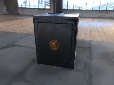 Antique Iron Safe 3D model buy