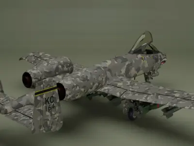 Fairchild Republic A-10 Thunderbolt II 3D model buy