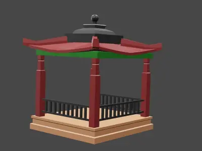 KAJA-Gazebo Sederhana 3D model