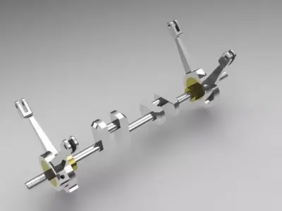 Assembly Crankshaft Free 3D model