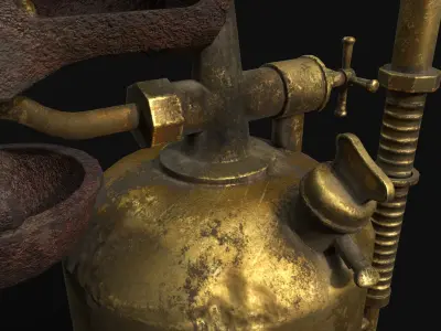 vintage blowtorch Low-poly 3D model purchase