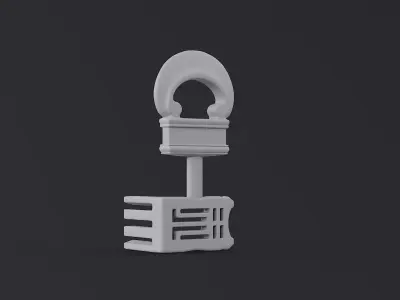 Vintage Skeleton Key - Antique Fantasy Prop 3D print model