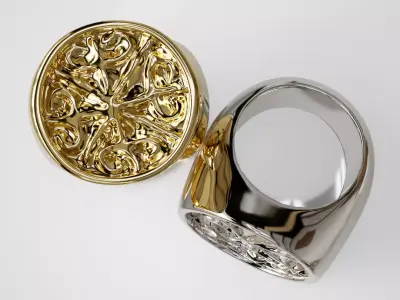 Sixteenth Century Silver Calatrava Ring  3D print model