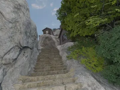Hilltop Village 3D model order
