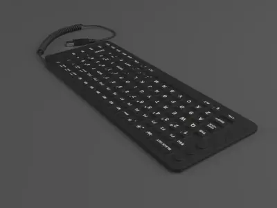 Rugged laptop 3D model