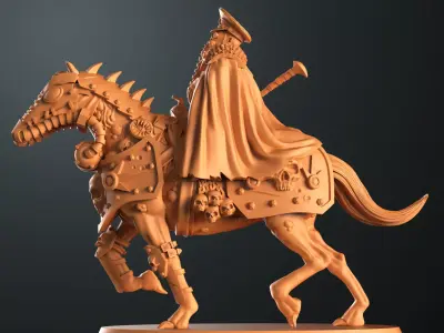 Traitor mounted commander  3D print model