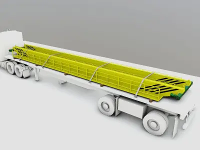 CARGO MODELS FOR TRUCK TRAILER-Overhead Crane Type-1 3D model